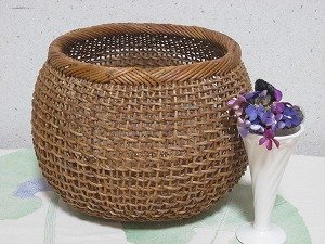 画像1: 『あけび丸かご』大