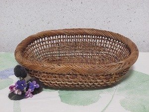 画像1: 『あけび丸平かご』中