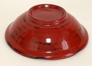 画像3: 陶器皿　赤×青い模様