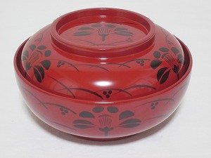 画像1: 『川連漆器　煮物椀』赤