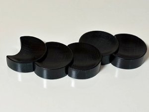 画像3: 拭き漆仕上げ箸置き梅一片　深緑　５個セット