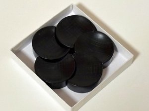 画像4: 拭き漆仕上げ箸置き梅一片　深緑　５個セット