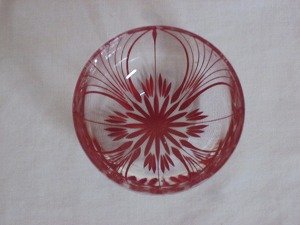 画像2: 川連漆器×江戸切子　ガラス器（大輪　赤）