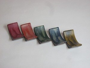 画像3: 漆工房　攝津『乾漆箸置き　5個セット』