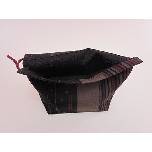 画像3: 黒和柄弁当袋　大 (3)