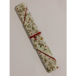 画像1: 箸袋　ライトグリーン花柄 (1)