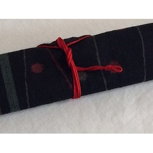 画像2: 黒和柄箸袋　赤 (2)