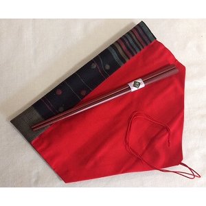 画像3: 黒和柄箸袋　赤 (3)