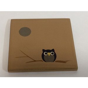 画像2: 『コースター』ふくろう・黄色 (2)