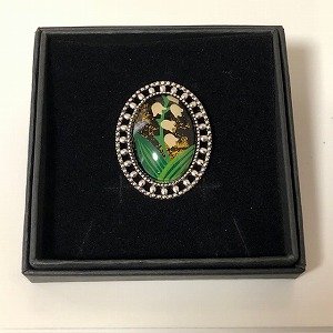 画像1: 漆ブローチ『すずらん』 (1)