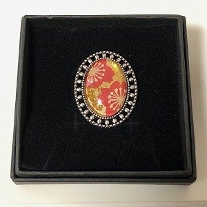 画像1: 漆ブローチ『桜』 (1)