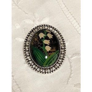 画像2: 漆ブローチ『すずらん』 (2)