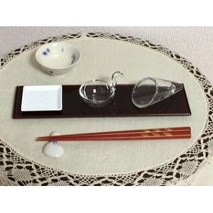 画像1: 寿次郎　長角皿（溜め塗り） (1)