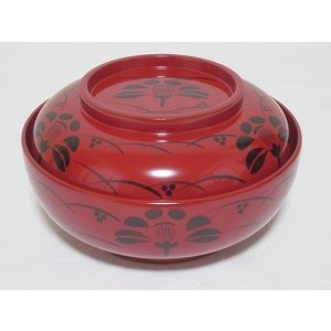 画像1: 『川連漆器　煮物椀』赤 (1)