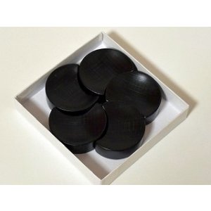 画像4: 拭き漆仕上げ箸置き梅一片　深緑　５個セット (4)