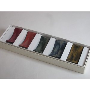 画像1: 漆工房　攝津『乾漆箸置き　5個セット』 (1)