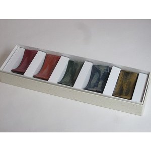 画像2: 漆工房　攝津『乾漆箸置き　5個セット』 (2)